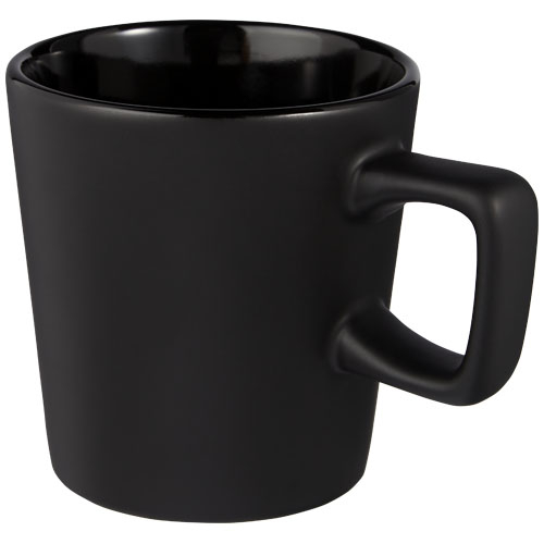 Mug publicitaire de 280 ml en céramique Ross Noir mat